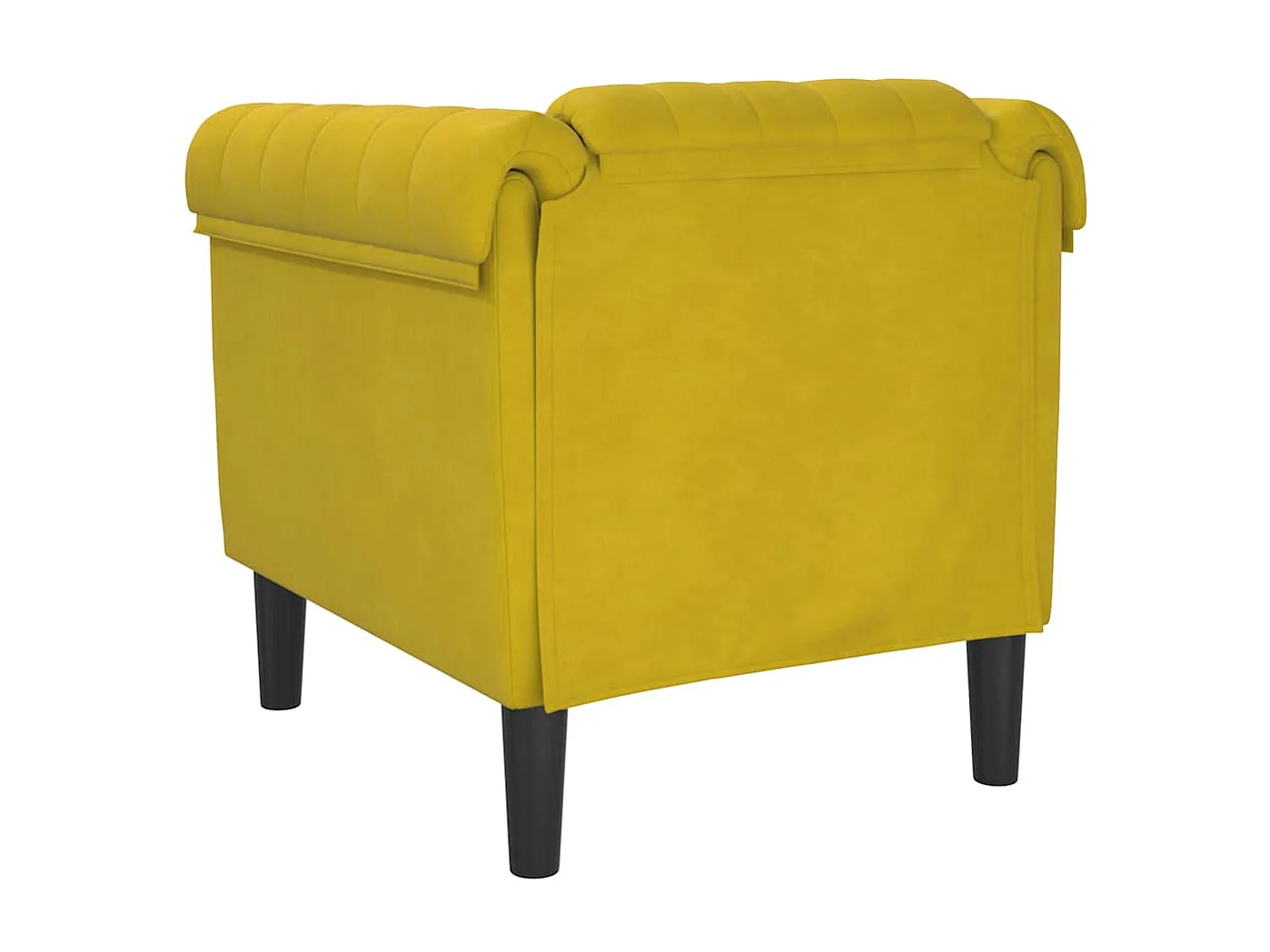 Fauteuil jaune velours