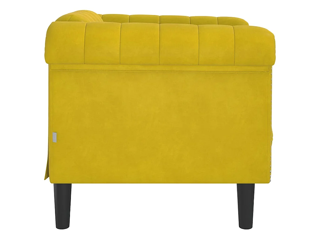 Fauteuil fluweel geel