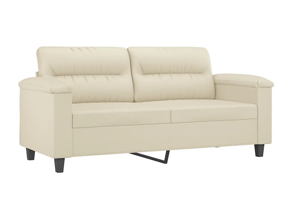 2-Sitzer-Sofa Creme 140 cm Kunstleder