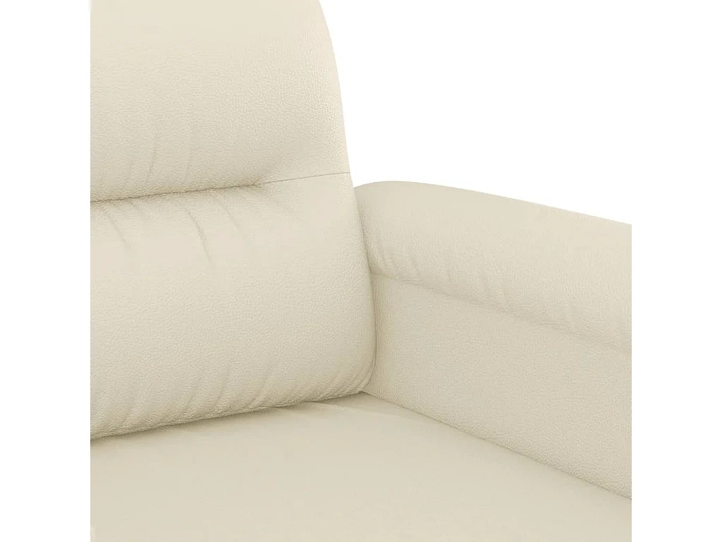 2-Sitzer-Sofa Creme 140 cm Kunstleder