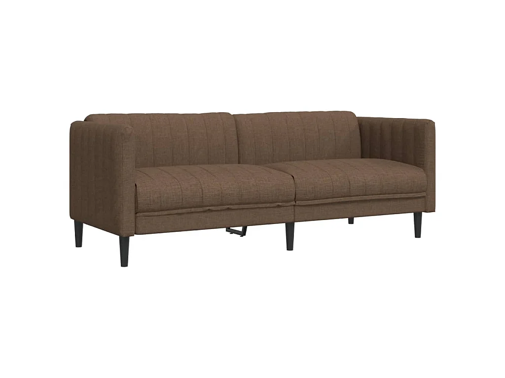 3-delige Loungeset stof bruin