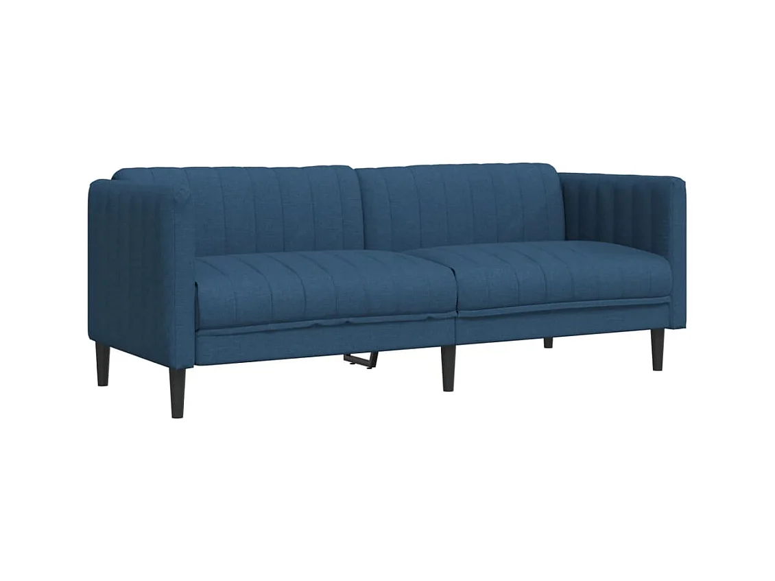 Sofa 2-Sitzer Blau Stoff