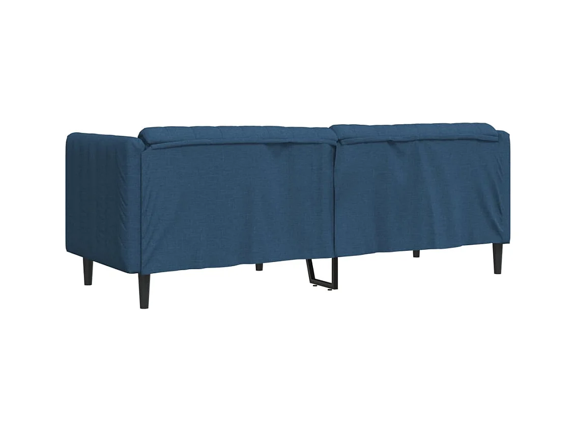 Sofa 2-Sitzer Blau Stoff