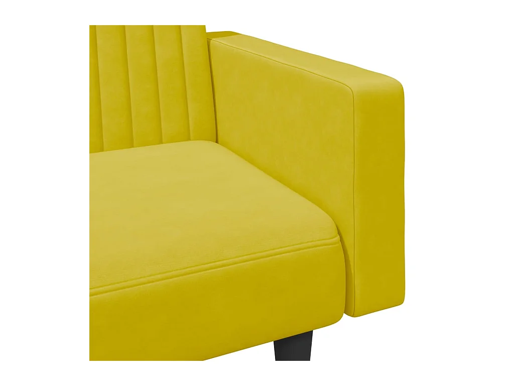 Ensemble de canapés 2 pcs jaune velours