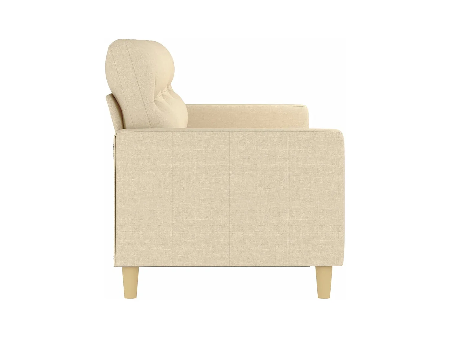 3-Sitzer-Sofa Creme 180 cm Stoff