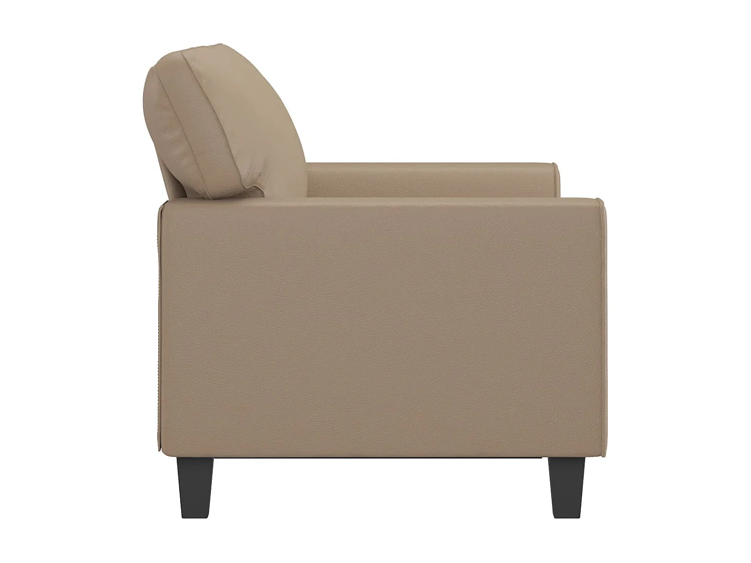 2-Sitzer-Sofa Cappuccino-Braun 120 cm Kunstleder