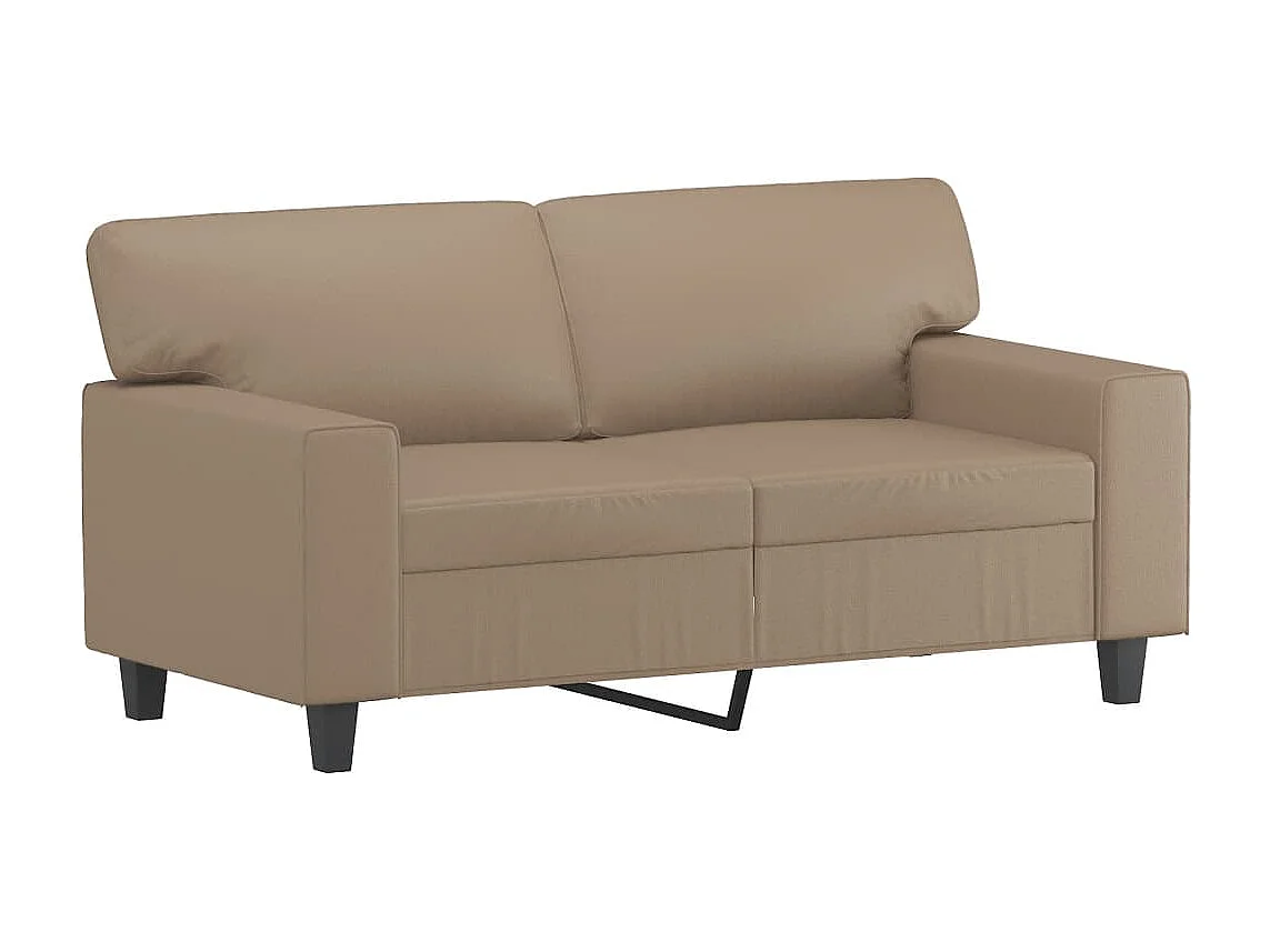 2-Sitzer-Sofa Cappuccino-Braun 120 cm Kunstleder