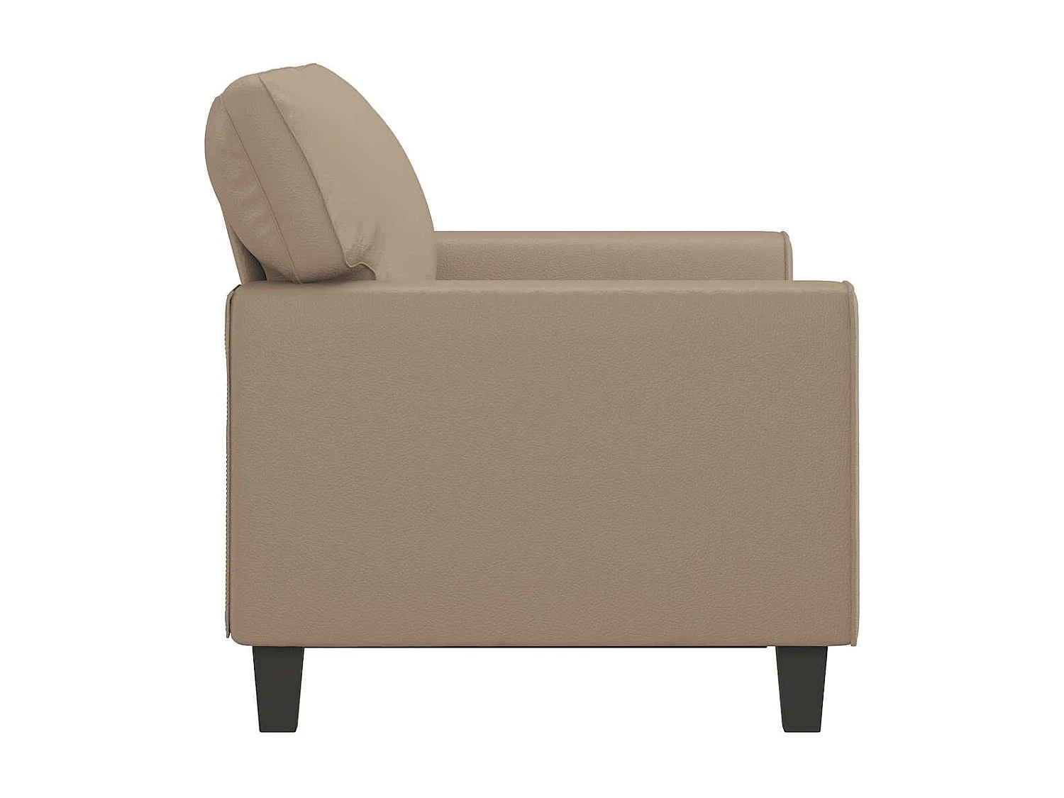 2-Sitzer-Sofa Cappuccino-Braun 120 cm Kunstleder