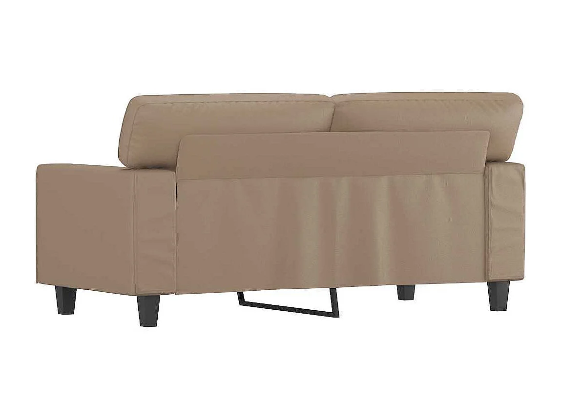 2-Sitzer-Sofa Cappuccino-Braun 120 cm Kunstleder