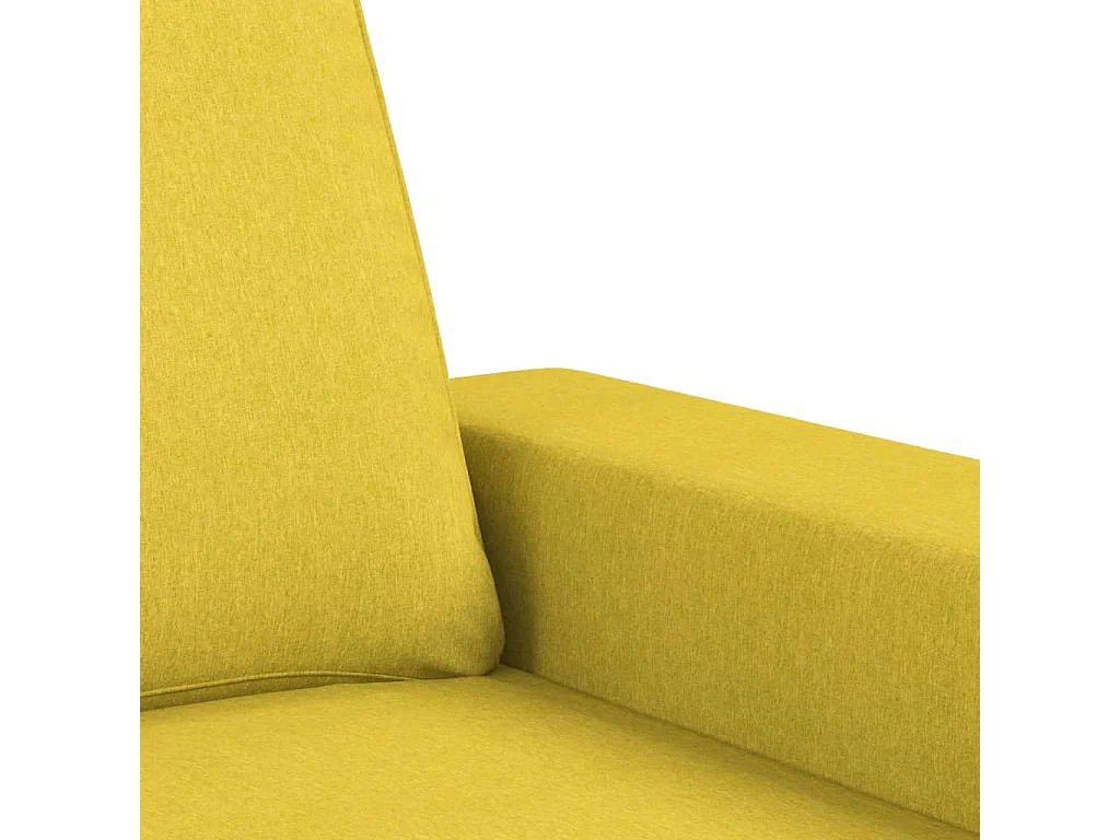 Ensemble de canapés 3 pcs jaune clair tissu