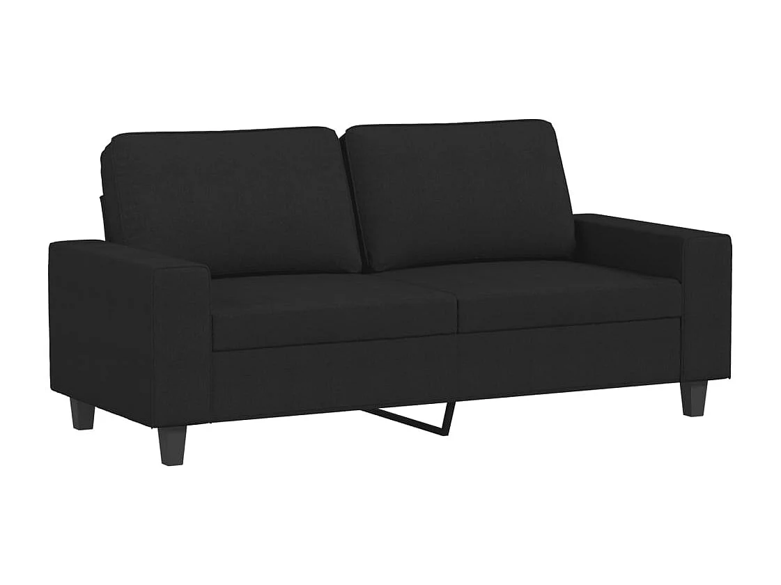 Ensemble de canapés 2 pcs noir tissu