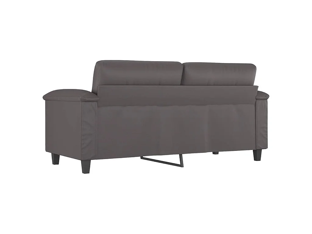 Sofá de 2 plazas de cuero sintético gris 140 cm