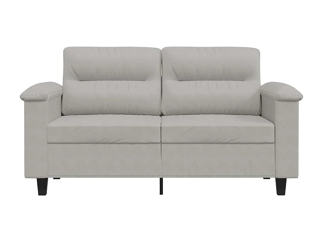 Tweezitsbank 120 cm microvezelstof lichtgrijs