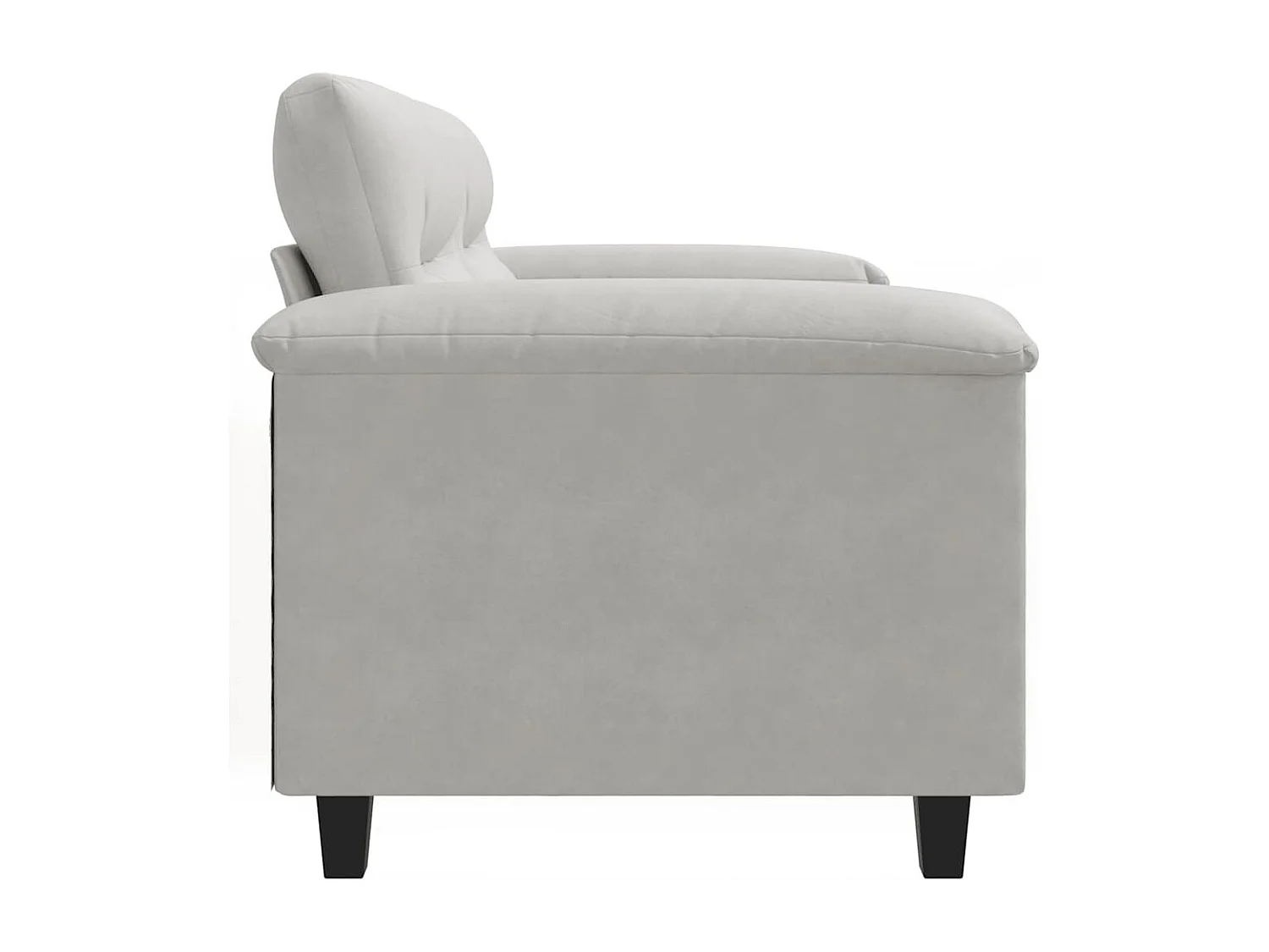 Tweezitsbank 120 cm microvezelstof lichtgrijs