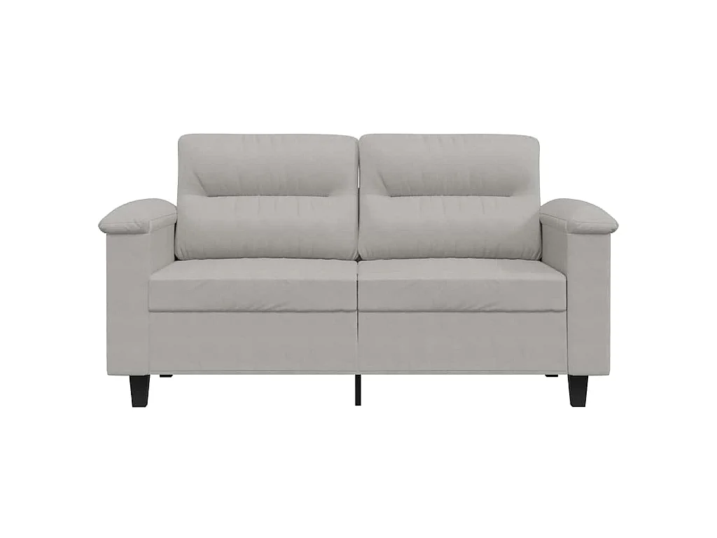 2-Sitzer-Sofa Hellgrau 120 cm Mikrofasergewebe