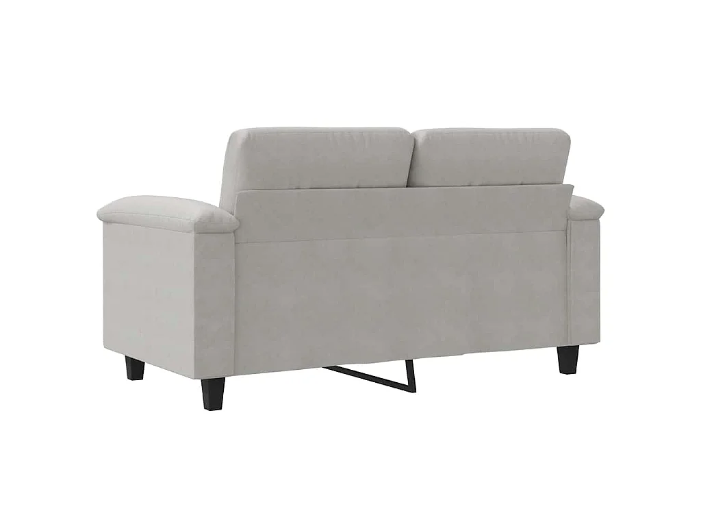 2-Sitzer-Sofa Hellgrau 120 cm Mikrofasergewebe
