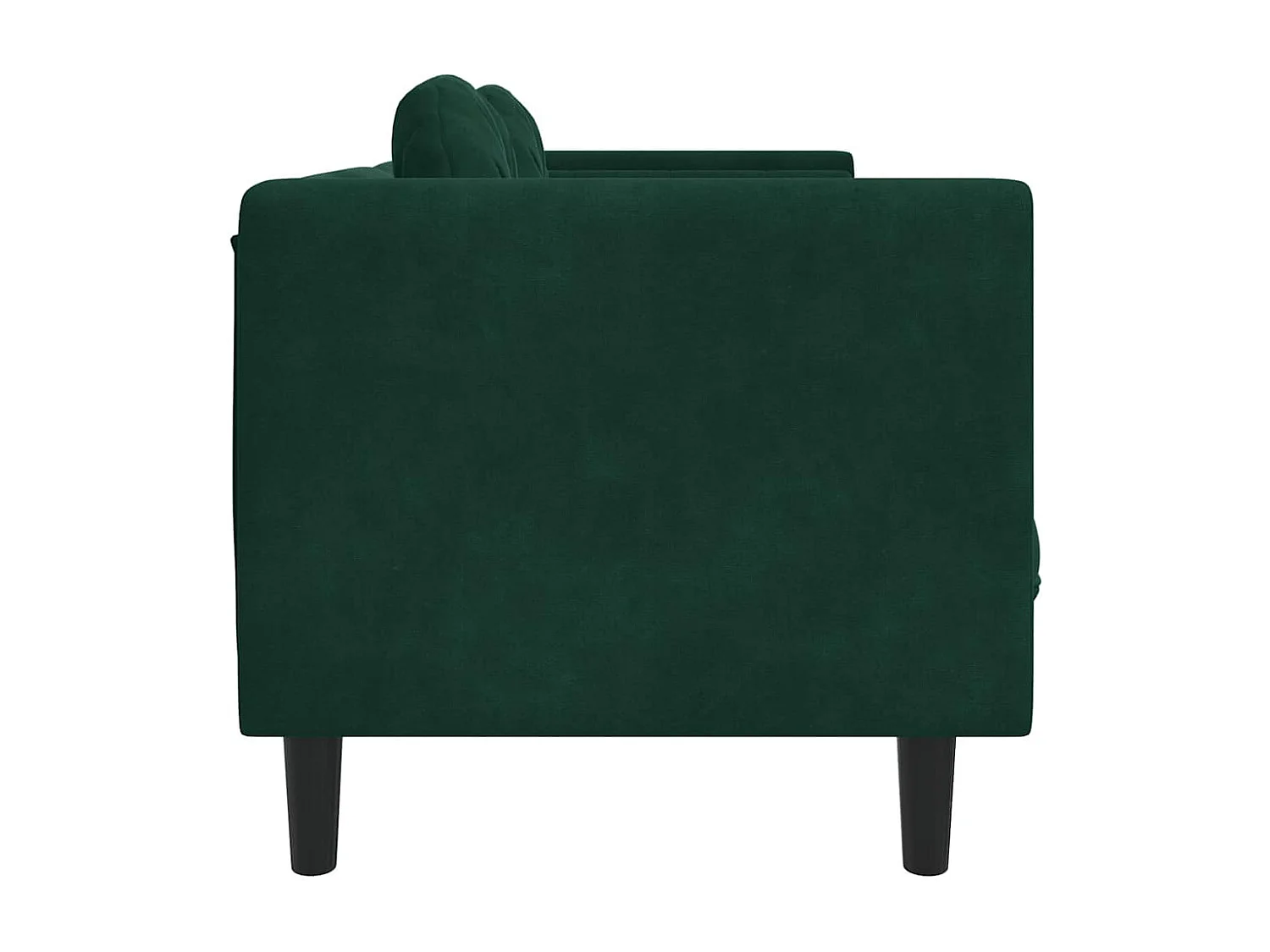 Canapé avec coussins 3 places vert foncé velours