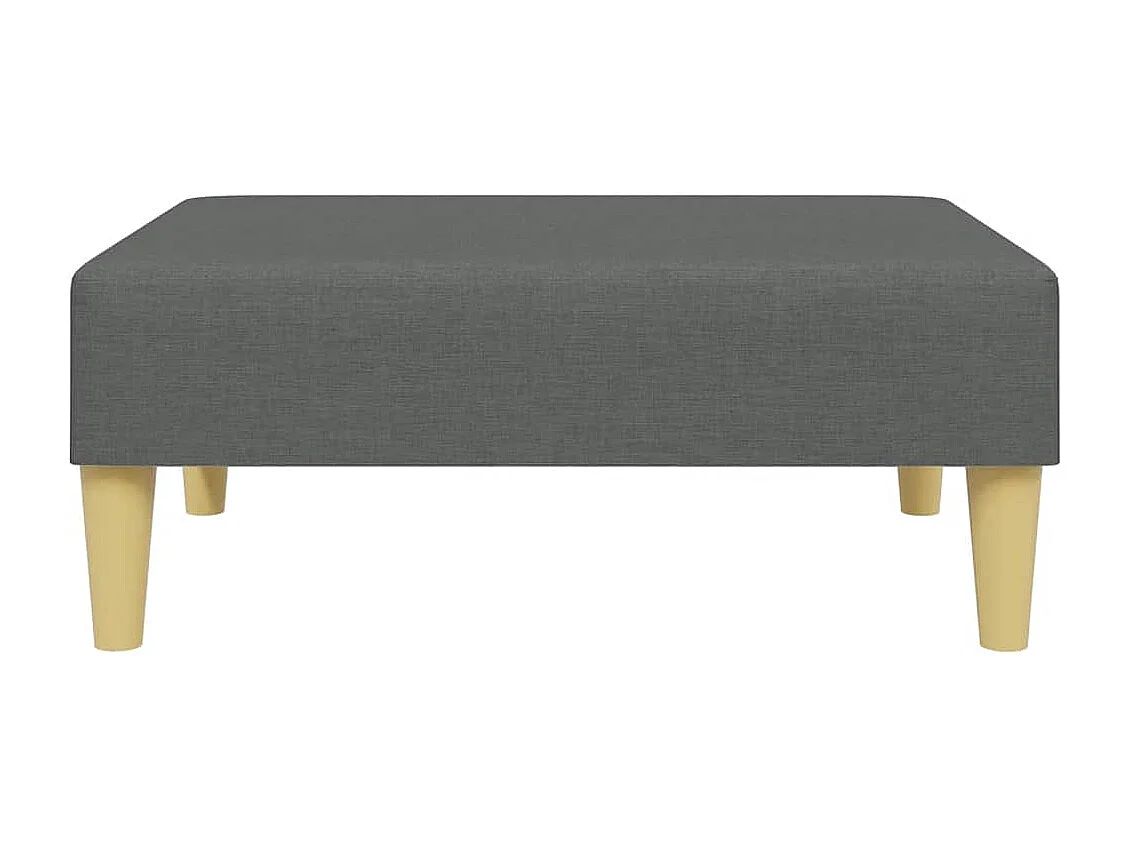 Divano Letto a 2 Posti con Poggiapiedi Grigio Scuro in Tessuto