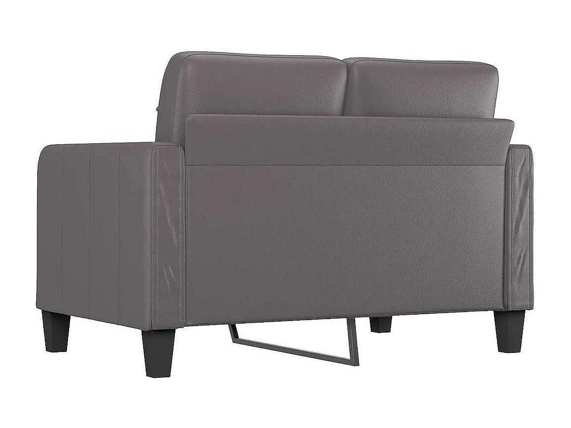 Tweezitsbank 120 cm kunstleer grijs