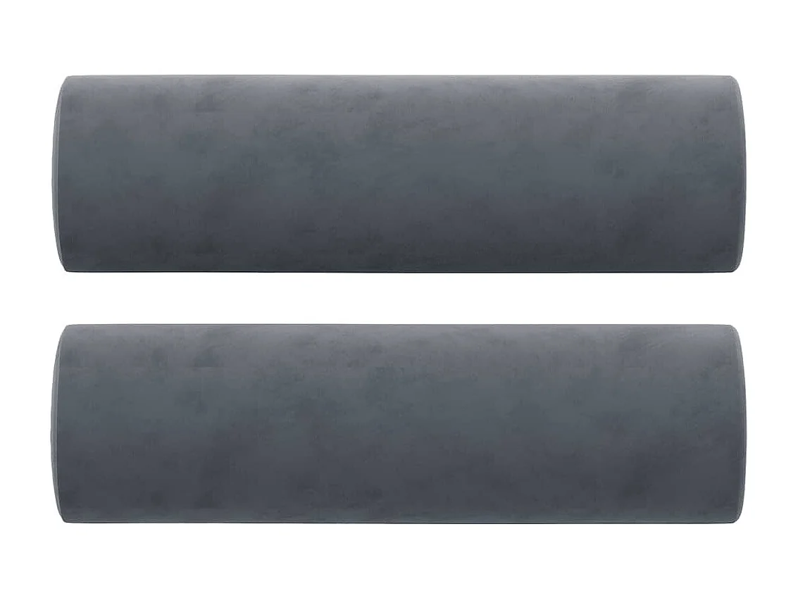 Driezitsbank met sierkussens 180 cm fluweel donkergrijs