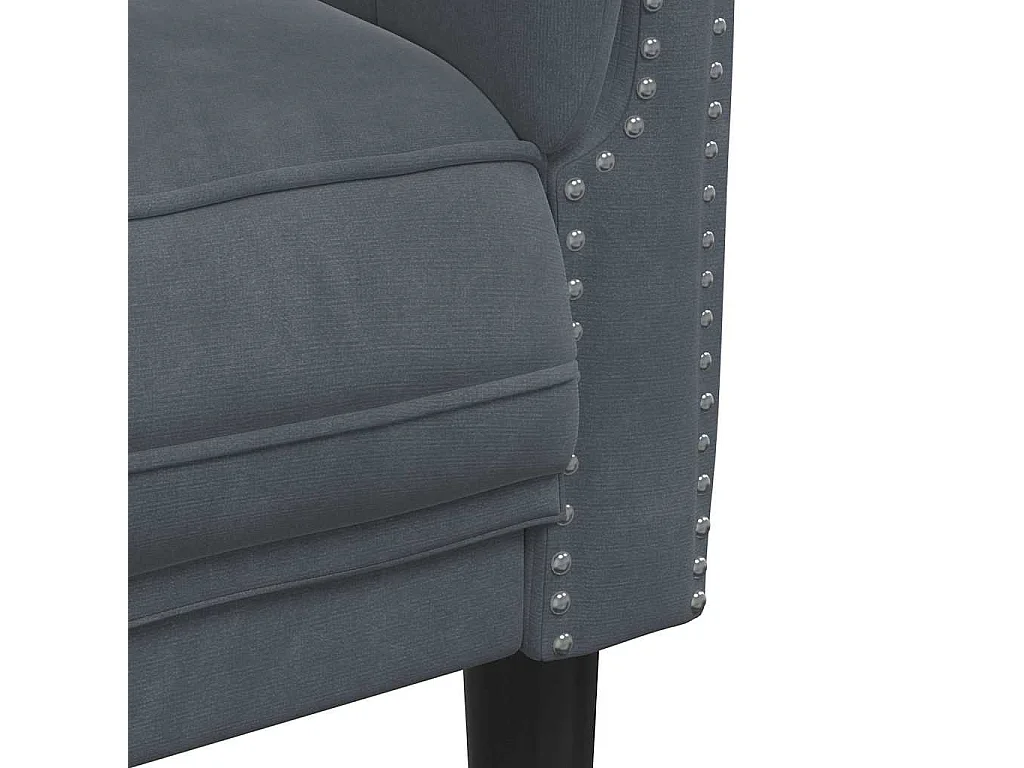Fauteuil gris foncé velours