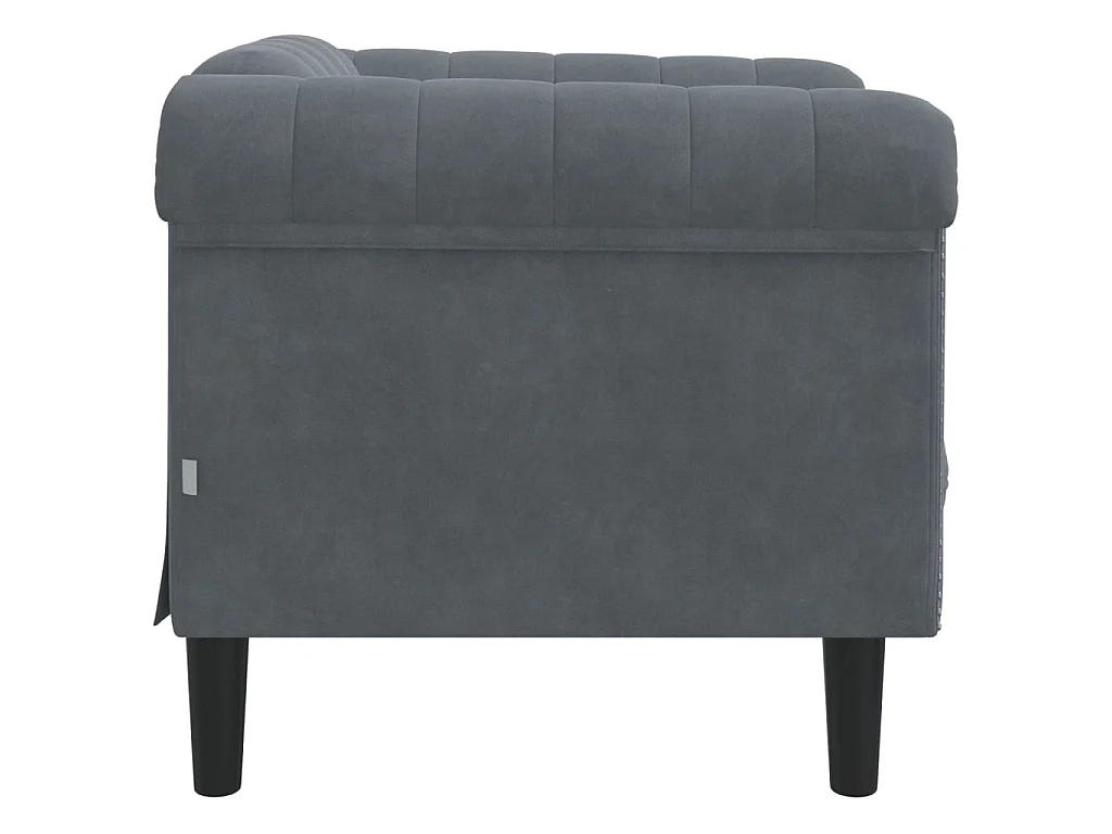 Poltrona veludo cinzento-escuro