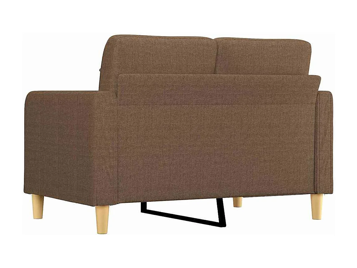 Sofá de 2 plazas de tela marrón 120 cm