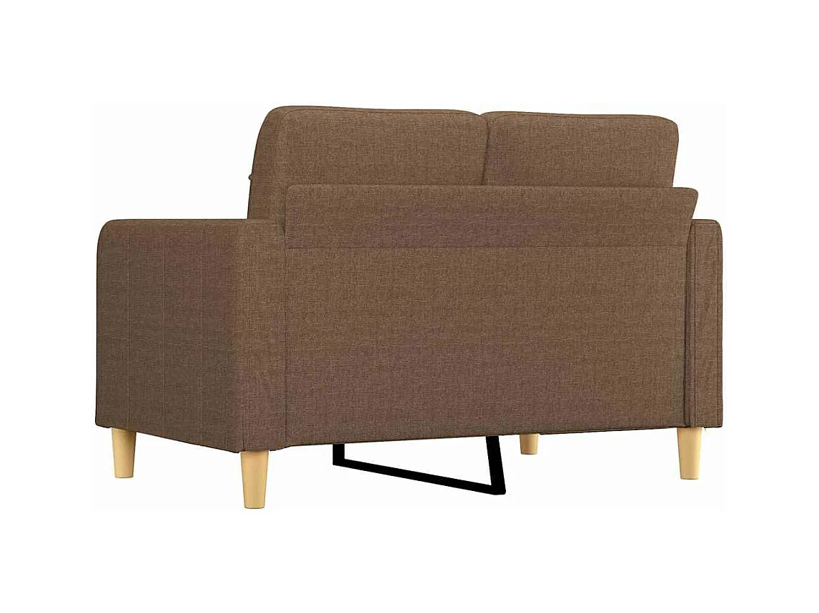 Sofa Dwuosobowa Brązowa 120 cm Tkanina Nowoczesna i Wygodna