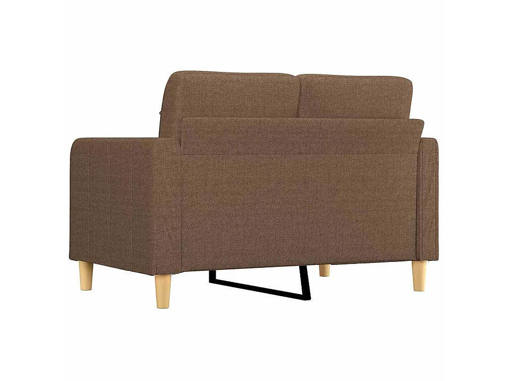 Divano a 2 Posti Marrone 120 cm in Tessuto