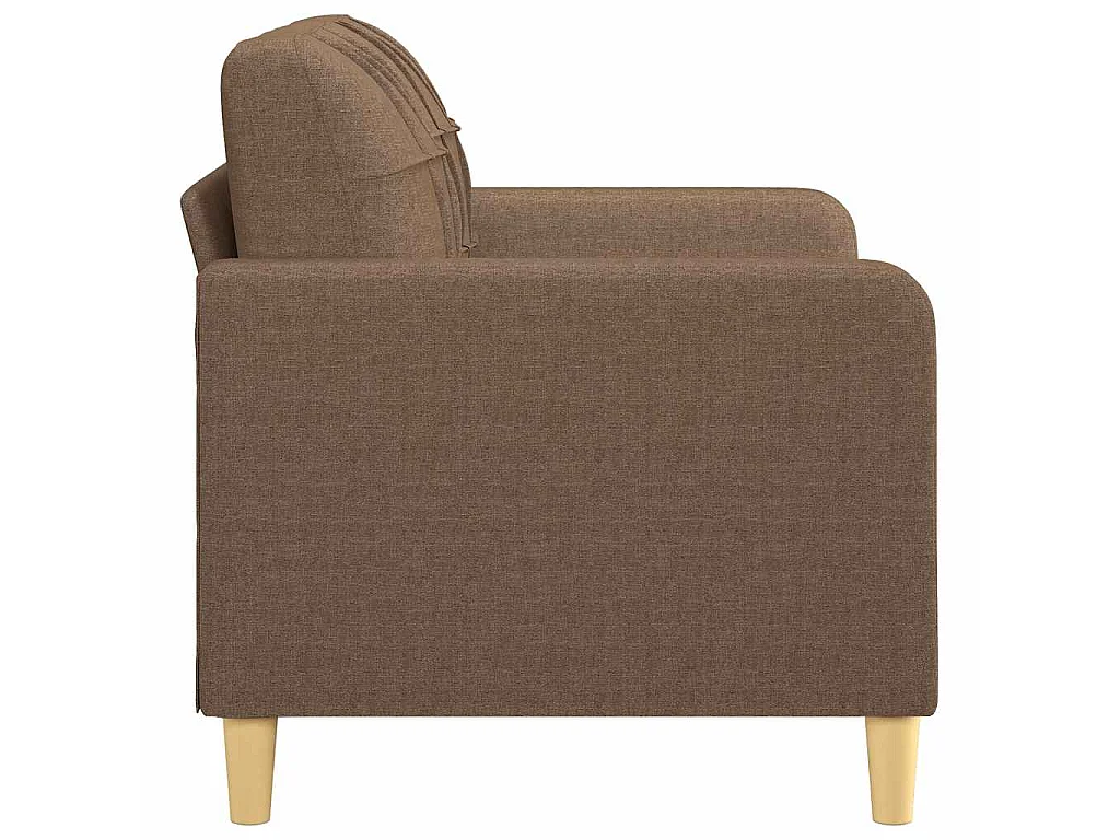 Divano a 2 Posti Marrone 120 cm in Tessuto