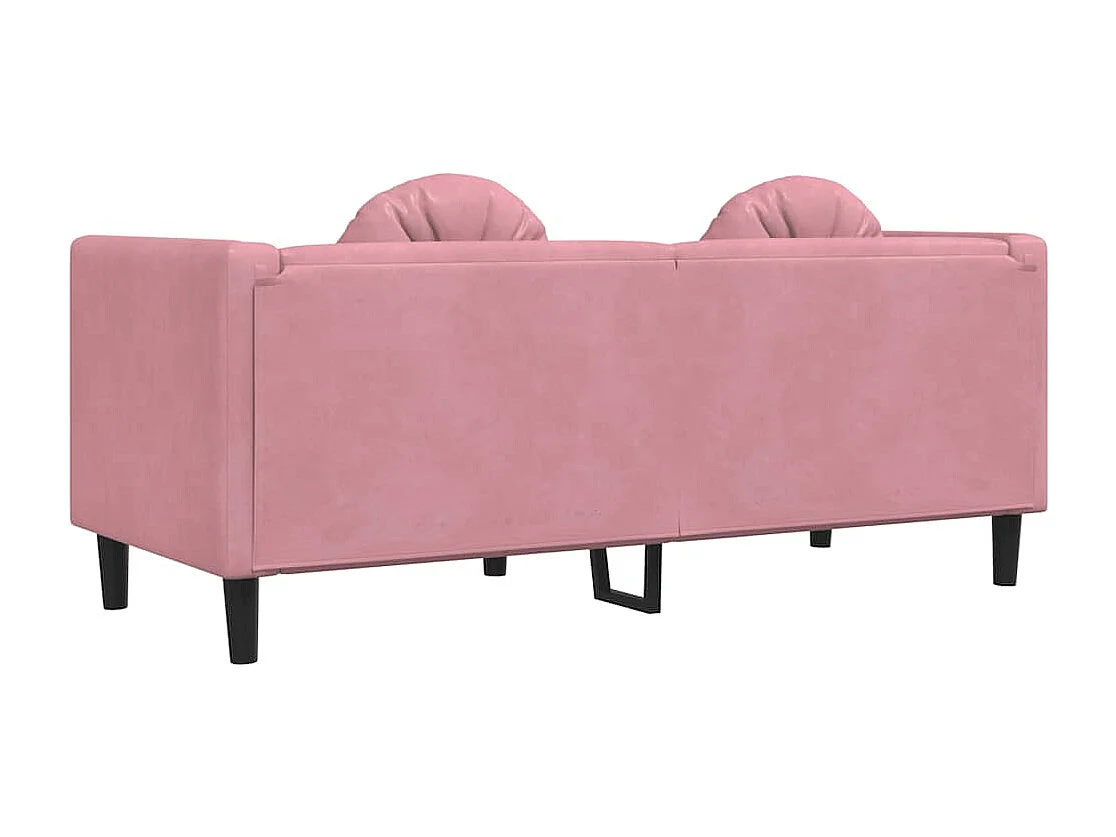 Sofa mit Kissen 2-Sitzer Rosa Samt
