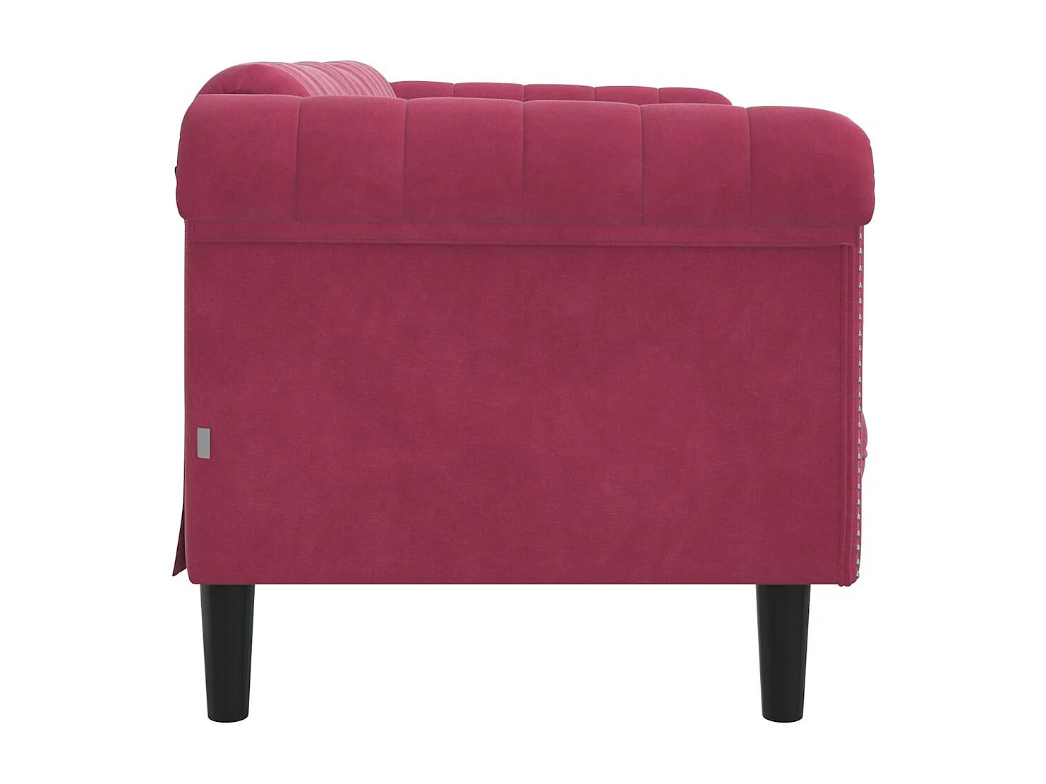 Sofá de 2 lugares veludo vermelho tinto