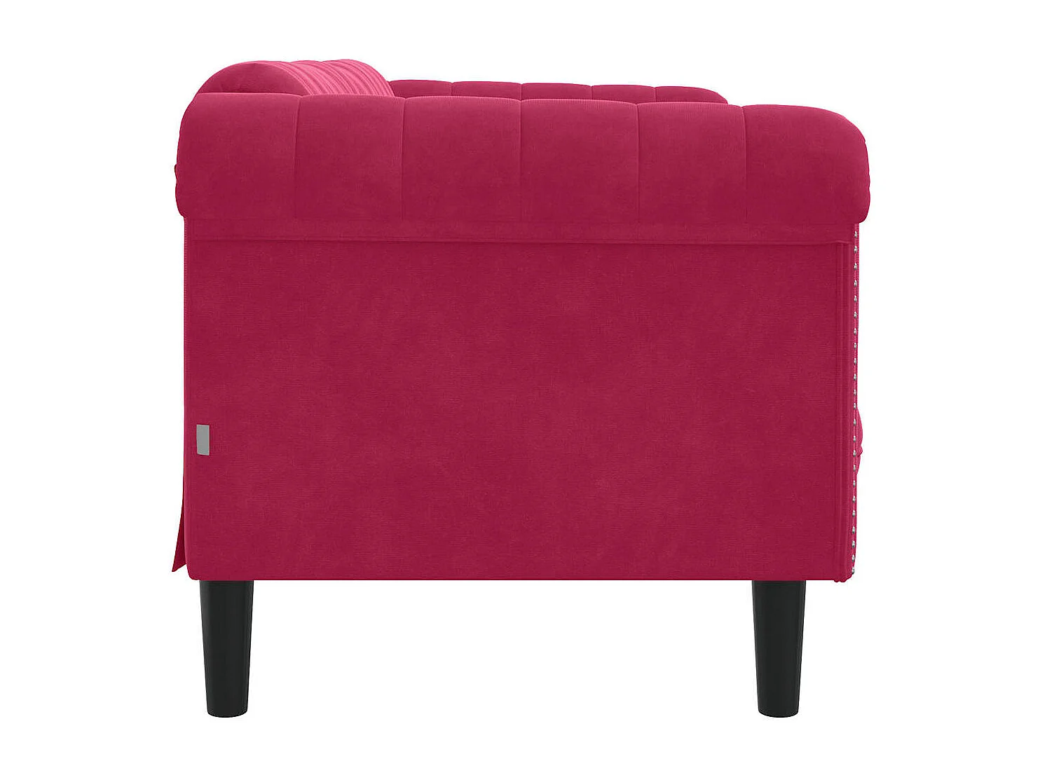 Canapé à 2 places rouge bordeaux velours