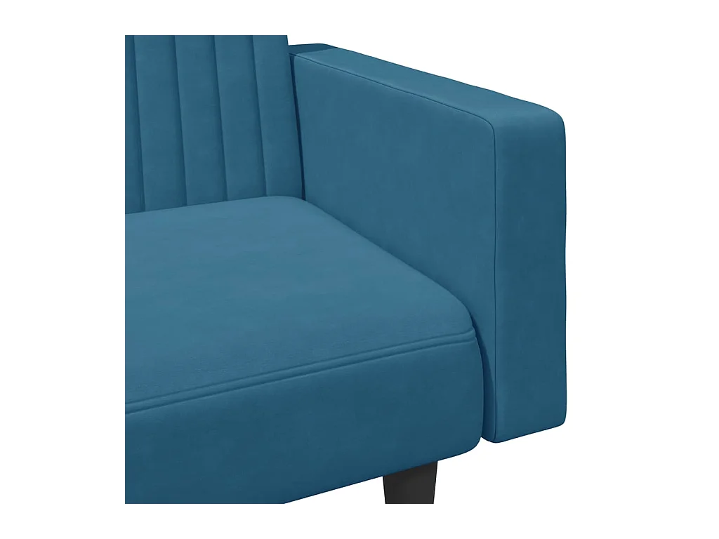 2-delige Loungeset fluweel blauw