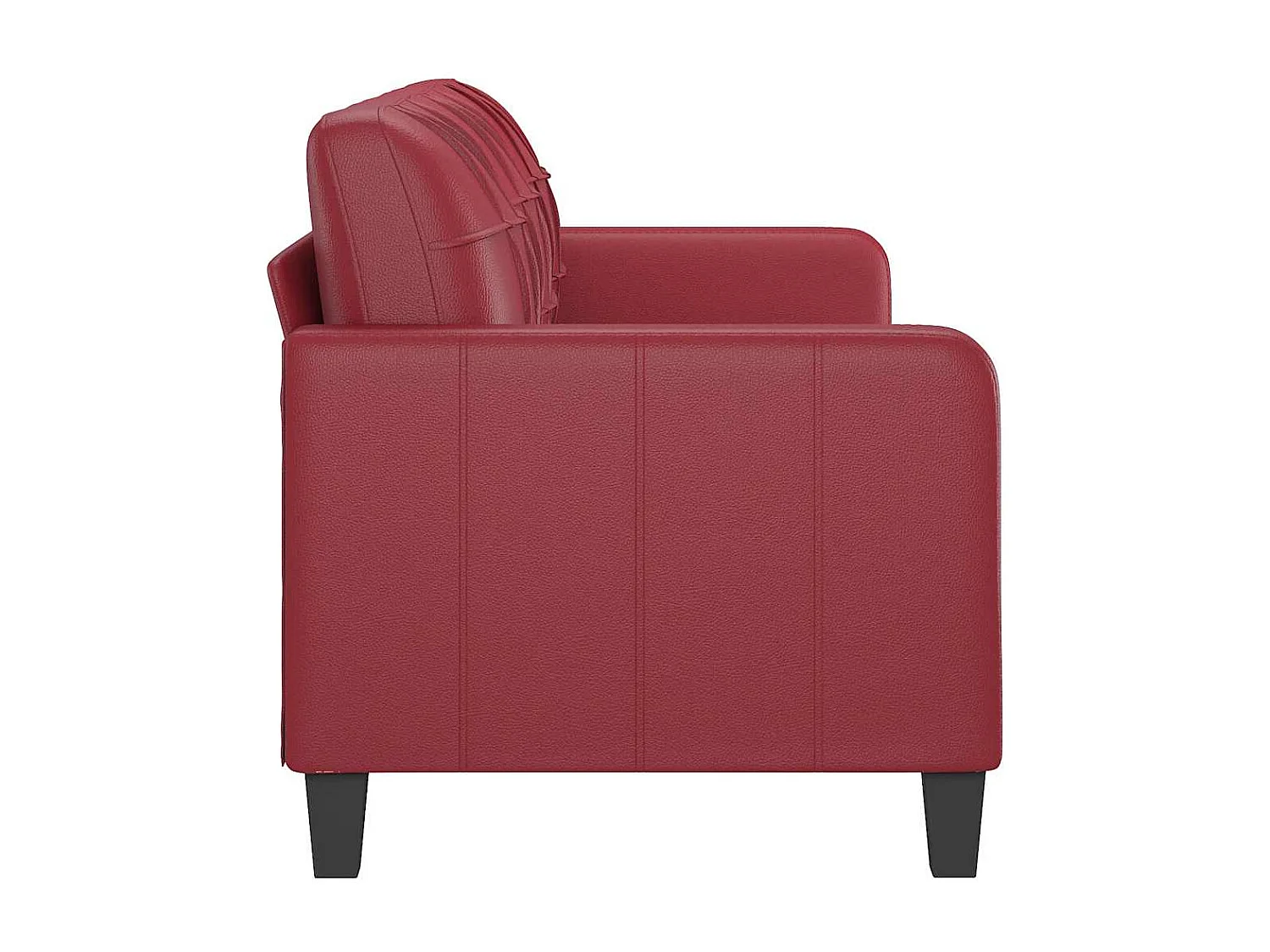 Canapé à 3 places Rouge bordeaux 180 cm Similicuir