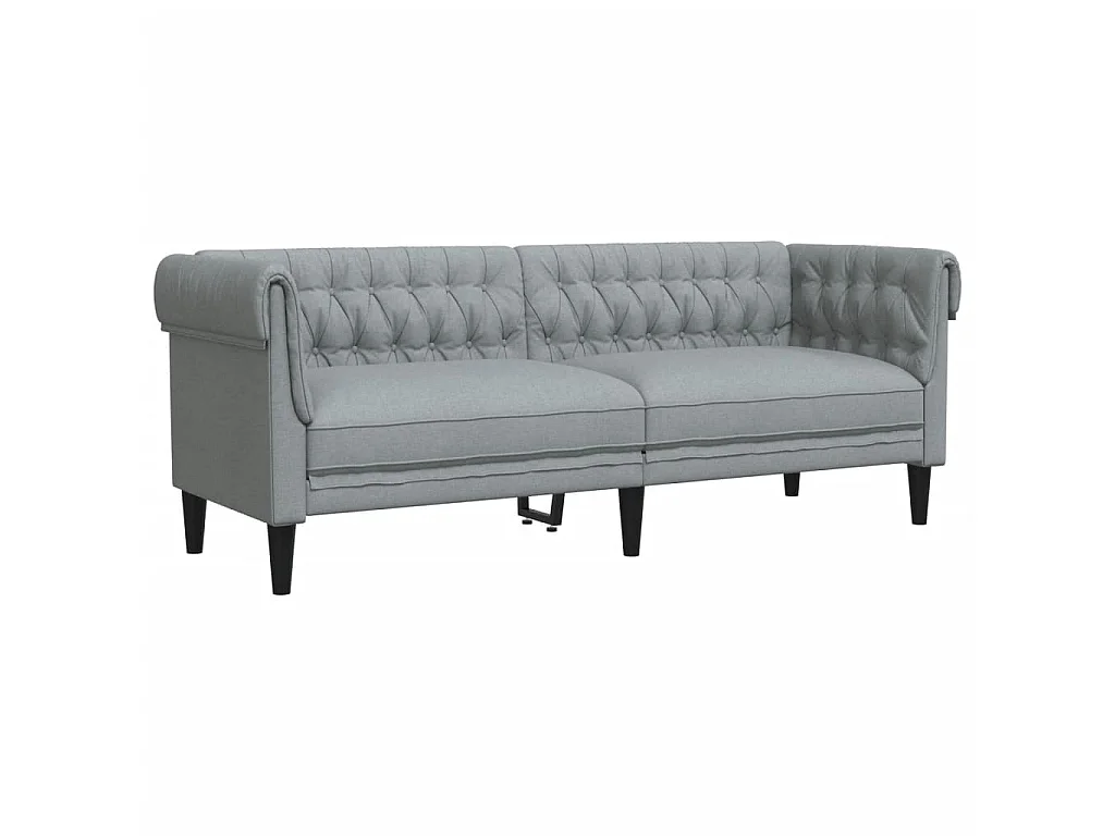 Ensemble de canapés 2 pcs gris clair tissu