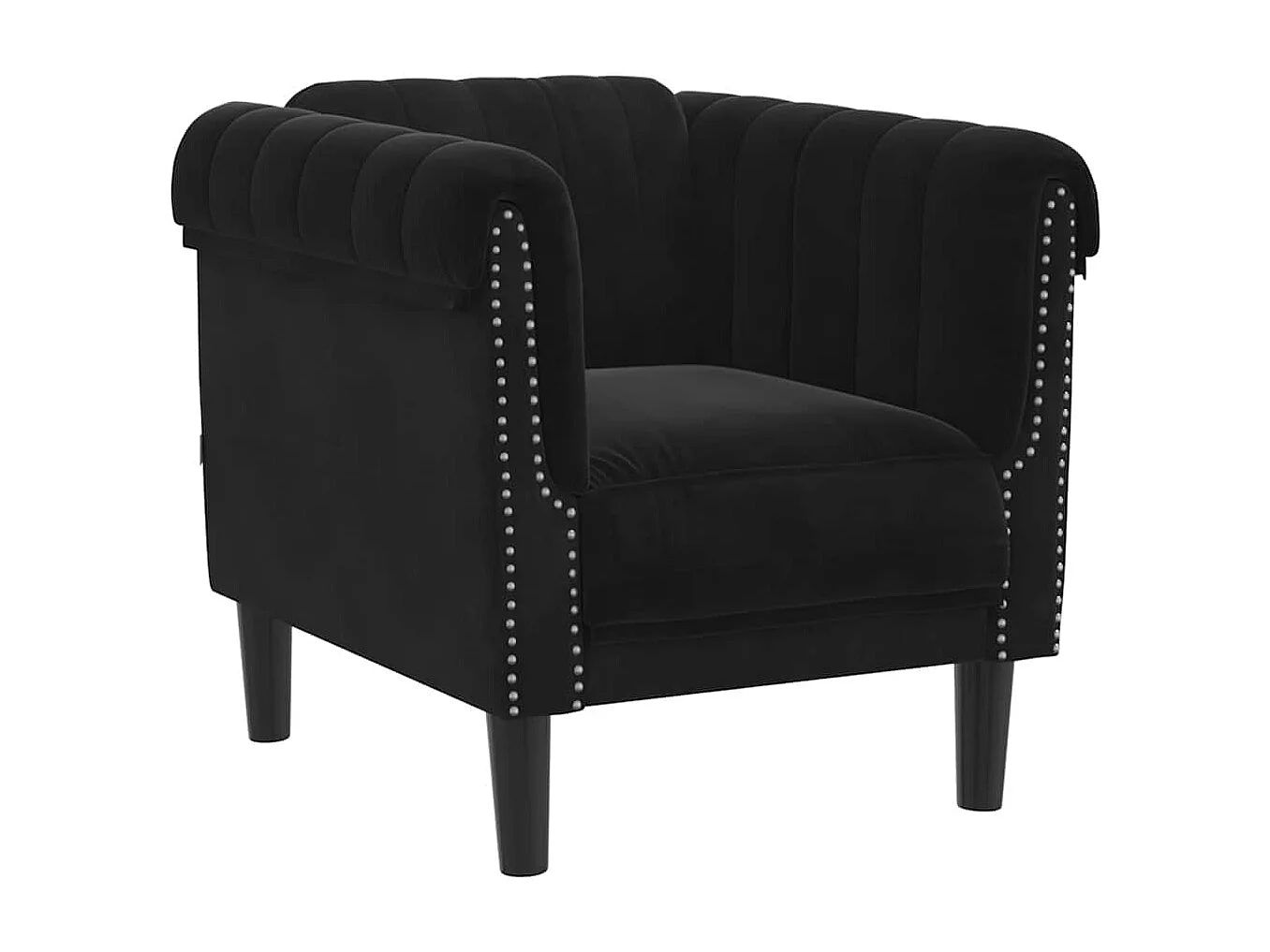 Fauteuil noir velours