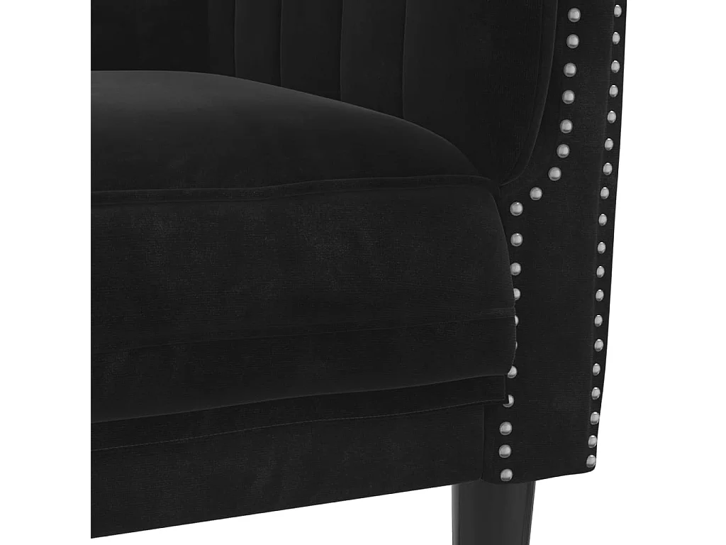 Fauteuil noir velours