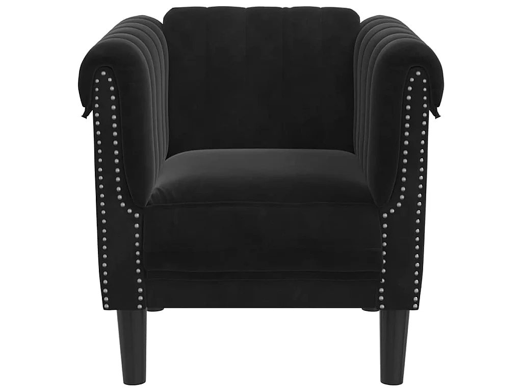 Poltrona veludo preto