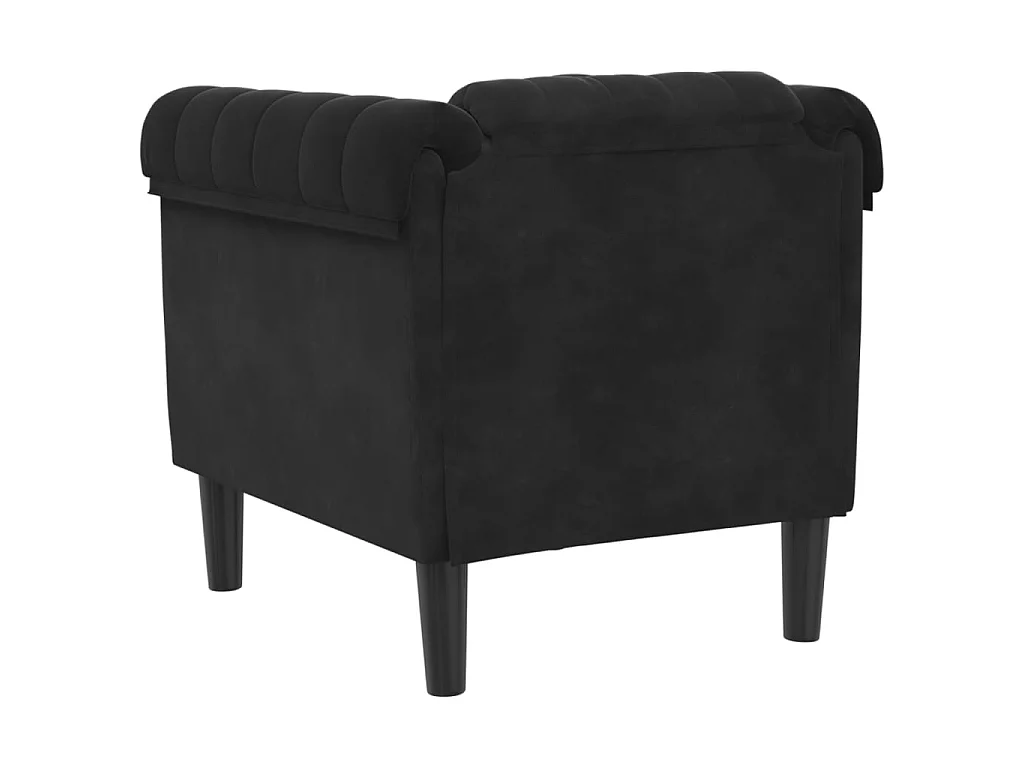 Poltrona veludo preto