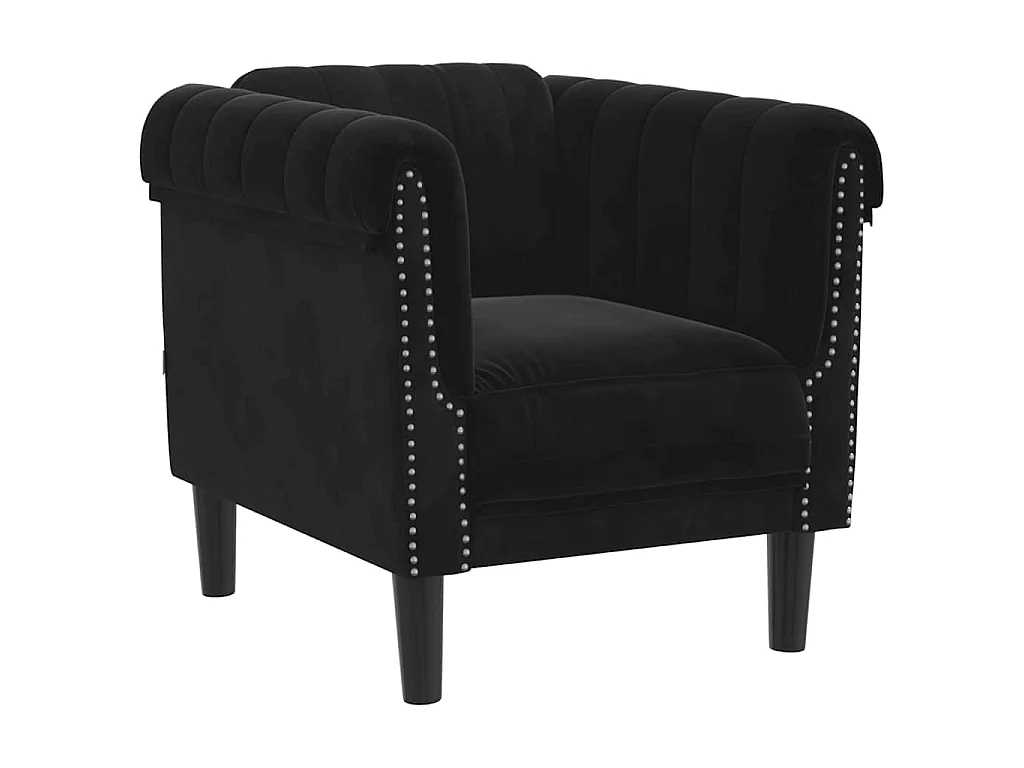 Fauteuil noir velours