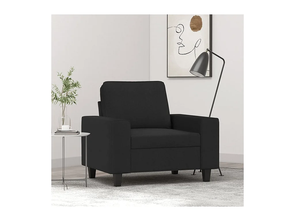 Fauteuil Noir 60 cm Tissu