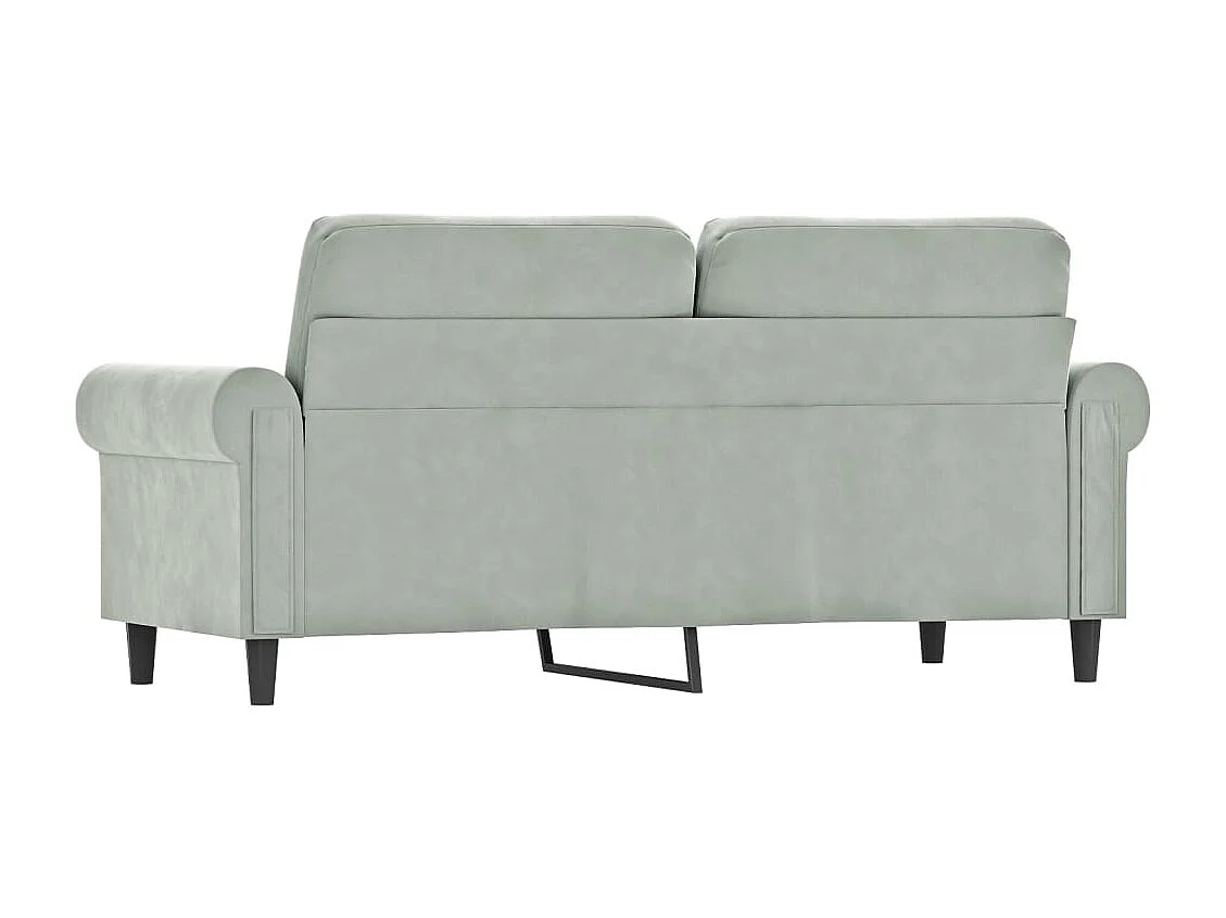 Sofá de 2 plazas de terciopelo gris claro 140 cm