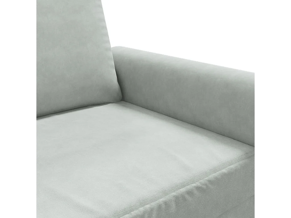 Canapé à 2 places Gris clair 140 cm Velours