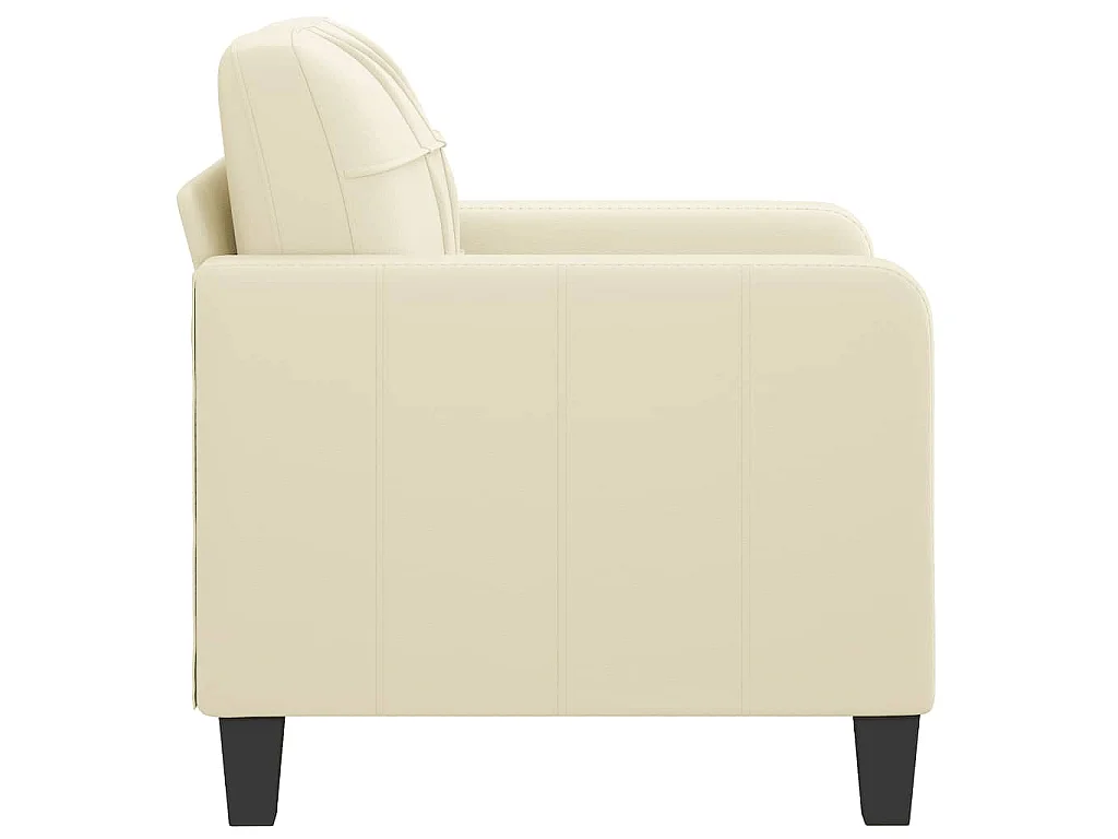 Sessel Creme 60 cm Kunstleder