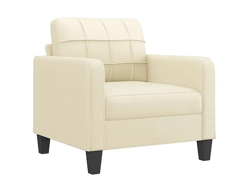 Sessel Creme 60 cm Kunstleder