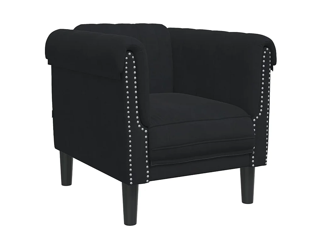 Ensemble de canapés 3 pcs noir velours