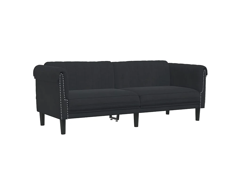 Ensemble de canapés 3 pcs noir velours