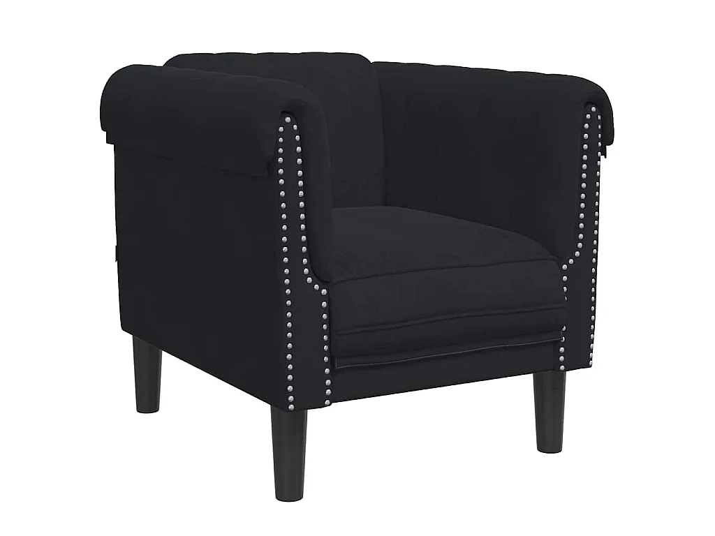 Ensemble de canapés 3 pcs noir velours