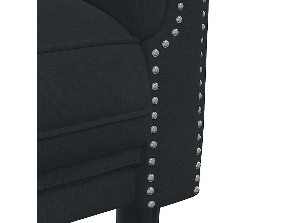 Ensemble de canapés 3 pcs noir velours